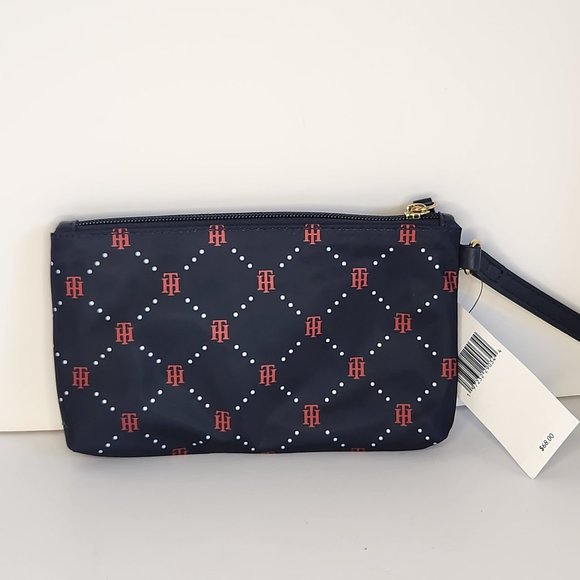 Tommy Hilfiger Navy Blue Cosmetics Bag, Wristlet, Clutch, Small Bag - NWT - Picture 2 of 5